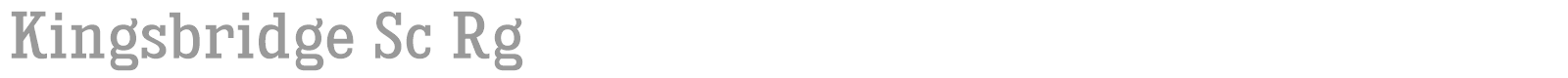 Kingsbridge font preview